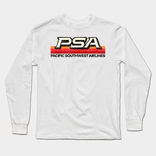 Defunct PSA Airlines 70s 80s Pacific / California Long Sleeve T-Shirt